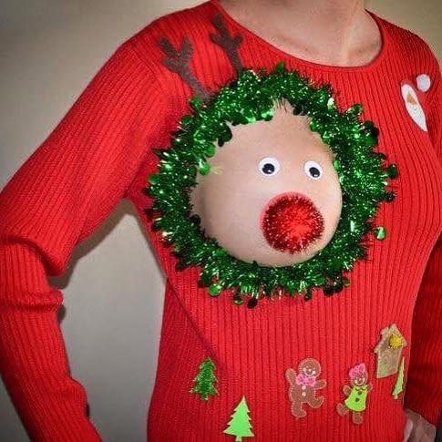 今年聖誕節的流行就是要穿上「馴鹿露奶衣」，潮到能瞬間Hold住全場直盯著你看！