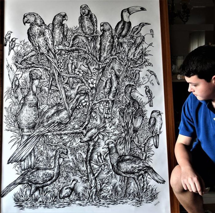 2歲起父母「就放手讓他畫」　少年13歲出書、16歲展現神畫技