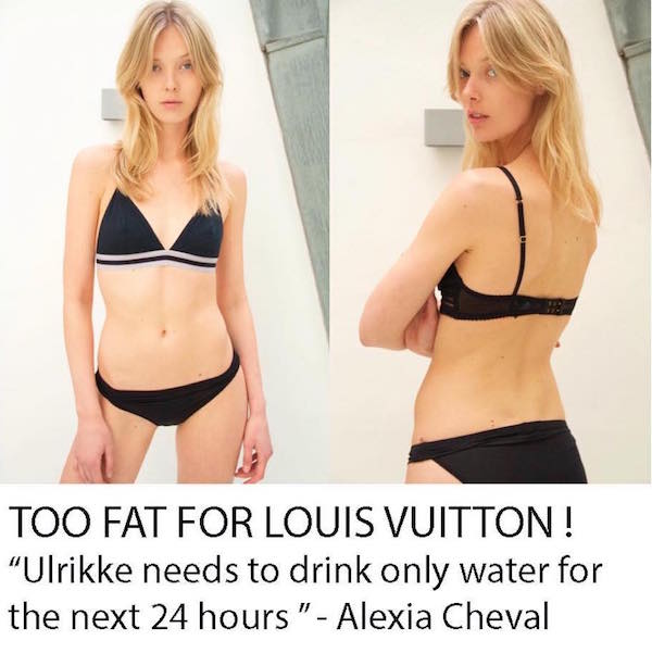 44公斤女模被嫌「又肥又腫」要禁食24小時，她偷吃早餐後…就慘遭LV開除了！