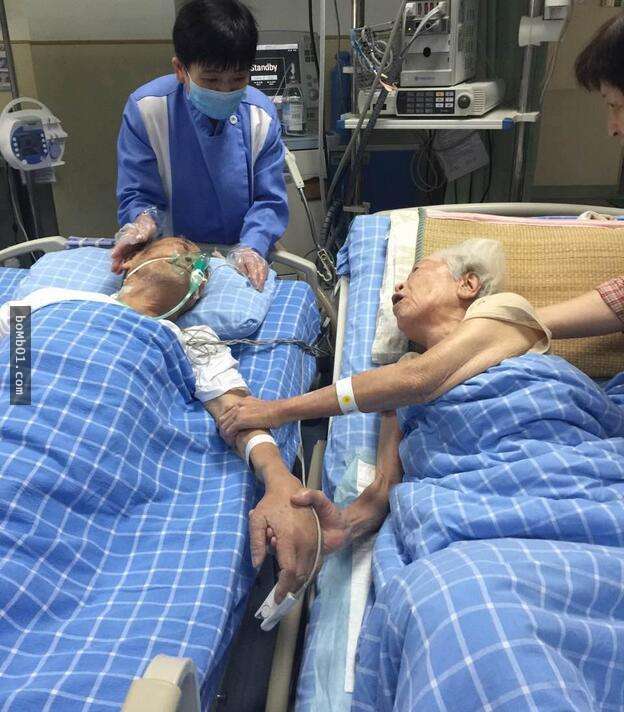92歲的老爺爺病重後喊著「我好想見老伴」，當護士讓兩人團聚時…這一幕讓人大飆淚了！