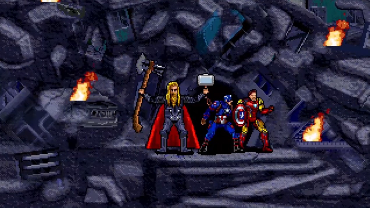16bit電玩版《復仇者聯盟 4》超熱血　動畫師神還原「終局之戰」