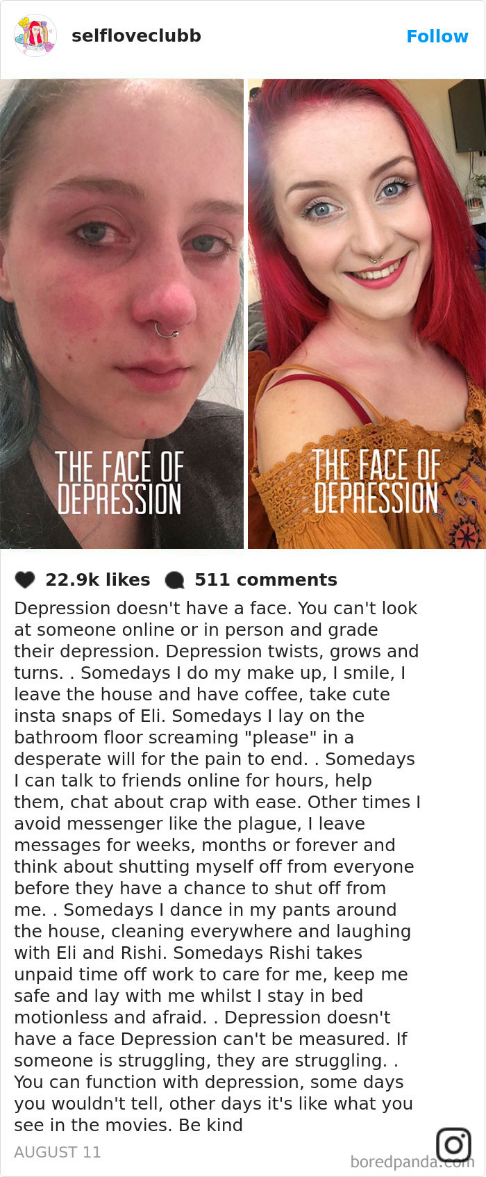 活生生的例子…30張照片證明「看起來不像憂鬱症」這句話害死了多少人！