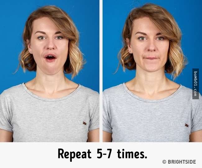 7個「簡單瘦臉運動」消除雙下巴，其實只要多做鬼臉就能打造完美瓜子臉！