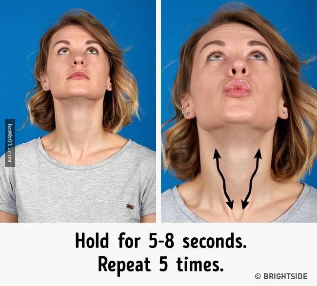 7個「已經有很多人成功瘦臉」的消滅雙下巴表情肌運動！