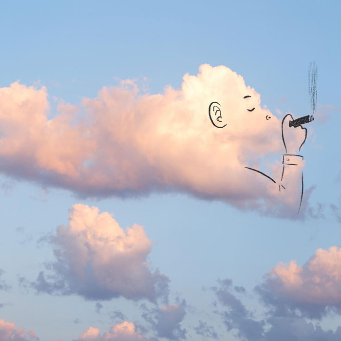 抬頭被藍天療癒到～　童書作家「雲朵塗鴉」用想像力開一座天空動物園