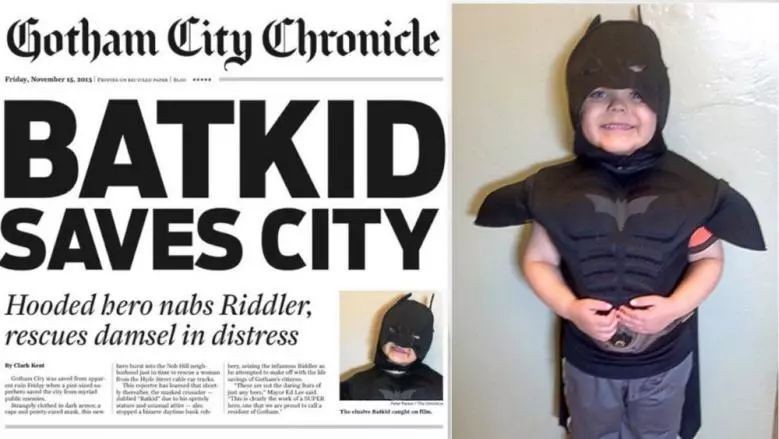 化療孩願望是當蝙蝠俠！　萬人幫他打造「現實高譚市」結局比電影更驚奇