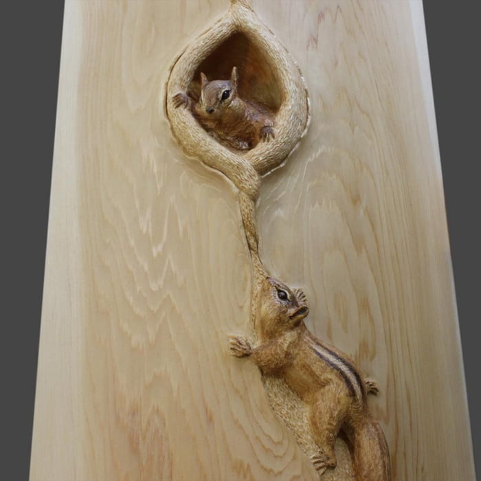 從木頭而生！日木雕師「讓木頭活成動物」　雕刻老鷹眼神超靈動：彷彿會轉～