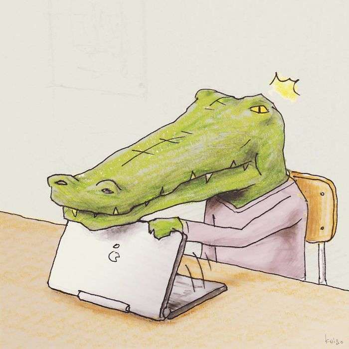 20張正中笑點的「鱷魚困擾日常」　當一隻鱷魚真的心好累啊～