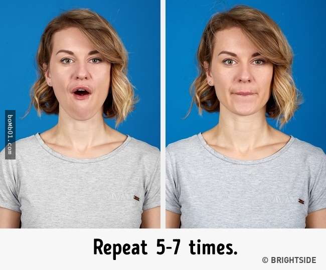 7個「已經有很多人成功瘦臉」的消滅雙下巴表情肌運動！