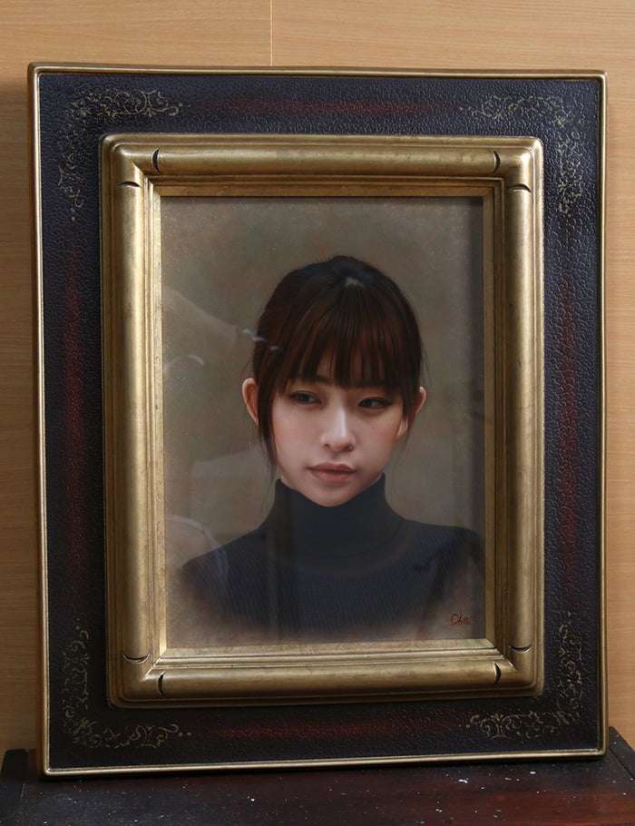 不是照片！　日本藝術家超神的「手繪肖像油畫」　彷彿下一秒她就會動起來