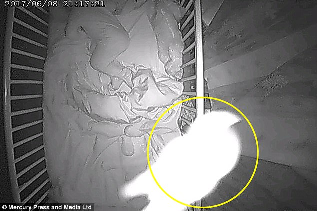 這對父母在嬰兒監視器上看見「不明鬼影」，但等他們衝到寶寶身旁卻目擊了更詭異的狀況…