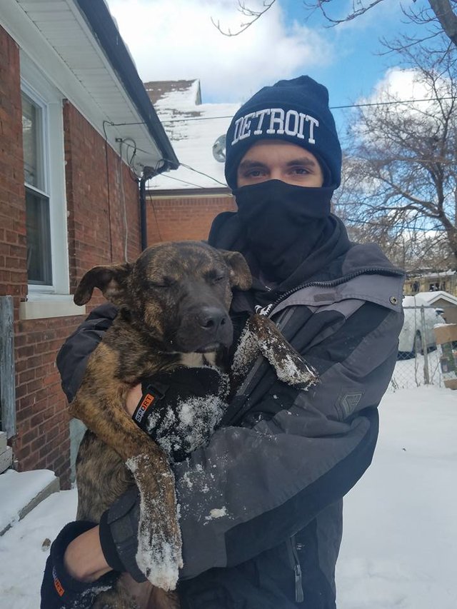 他們不想養了竟然把狗狗「拴在滴水成冰的房子外」，隔天被發現時牠已經趴在雪地裡