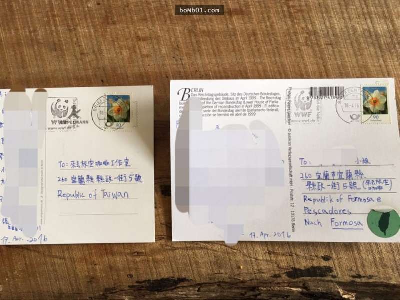 他親自實驗在國外寄信回台灣分別寫「R.O.C和Taiwan」，豈料效果竟然會差那麼大耶！