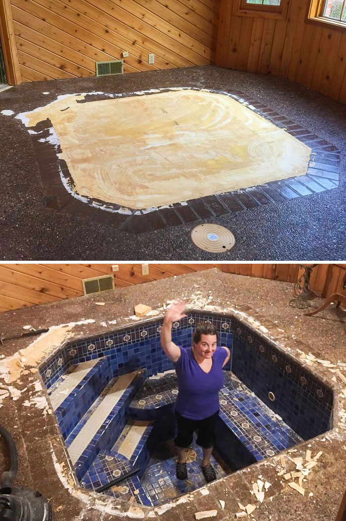 是驚嚇還是驚喜？　19個前房客留下的「隱藏神秘禮物」：挖開地板竟有羅馬浴池！