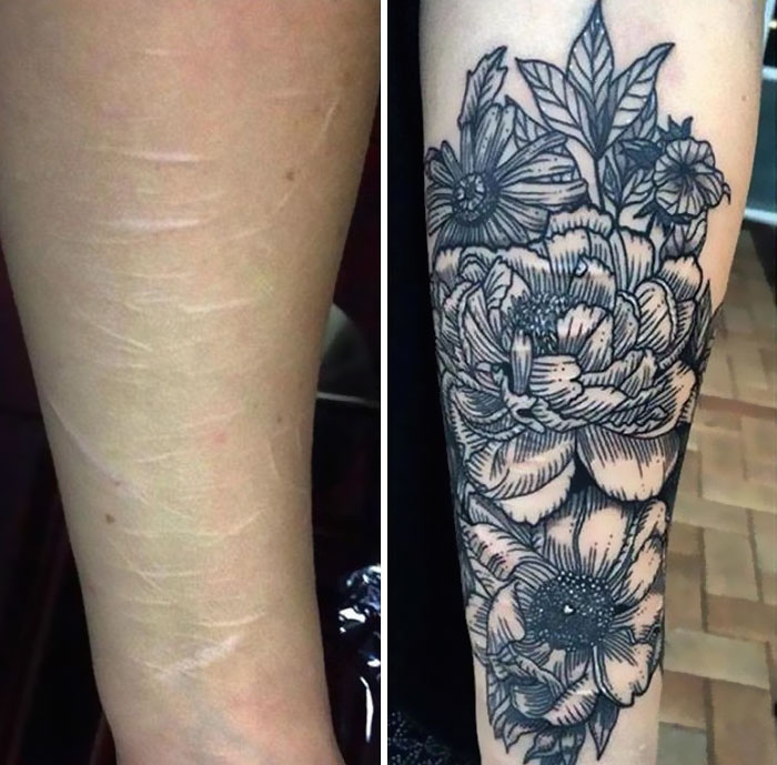 19歲女孩連續被幾個刺青師「拒絕在她自殘的傷疤上刺青」，要放棄時卻遇到這一位刺青師…