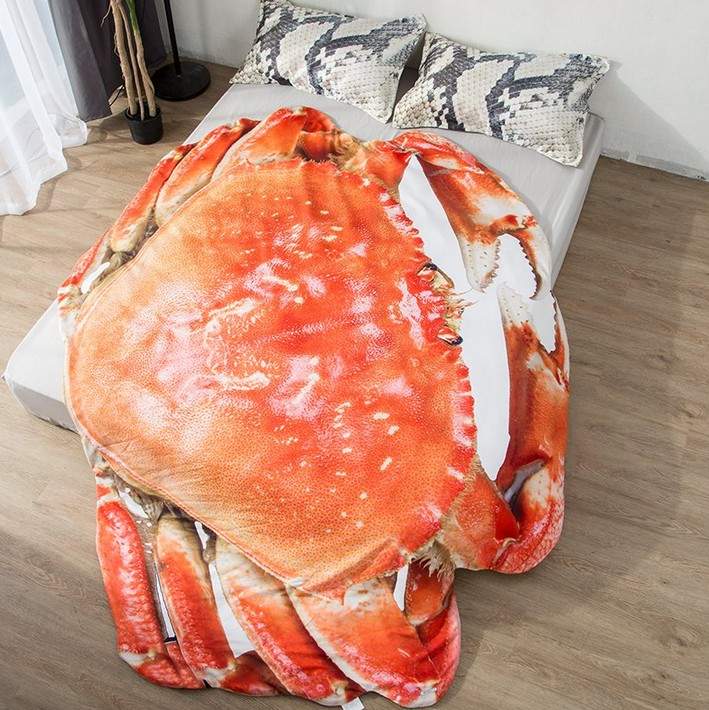為海鮮控推出的《螃蟹被子》視覺超震撼　重點是好睡好蓋「又好摸」