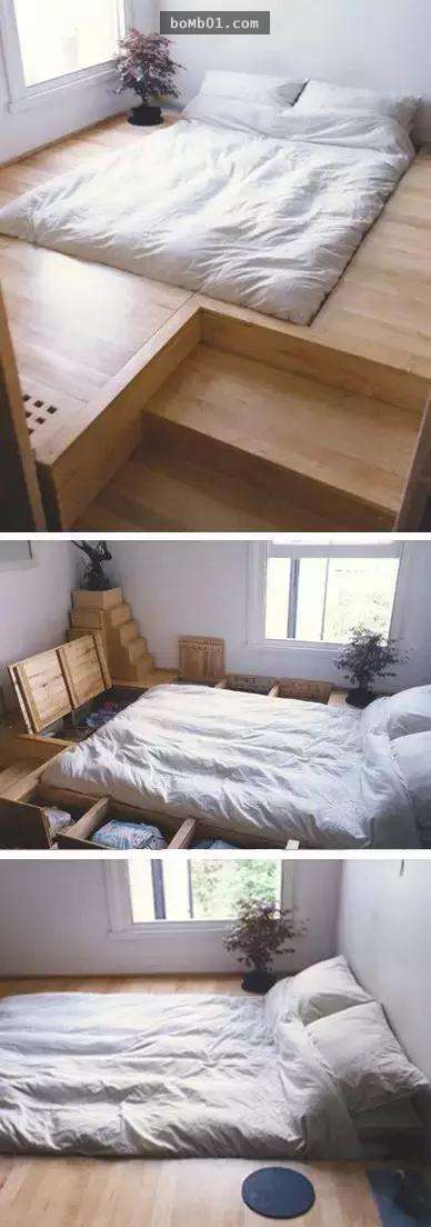 臥室床鋪「超神設計這樣裝」就能省空間，別人跟著裝潢後立馬多出3坪的空間！