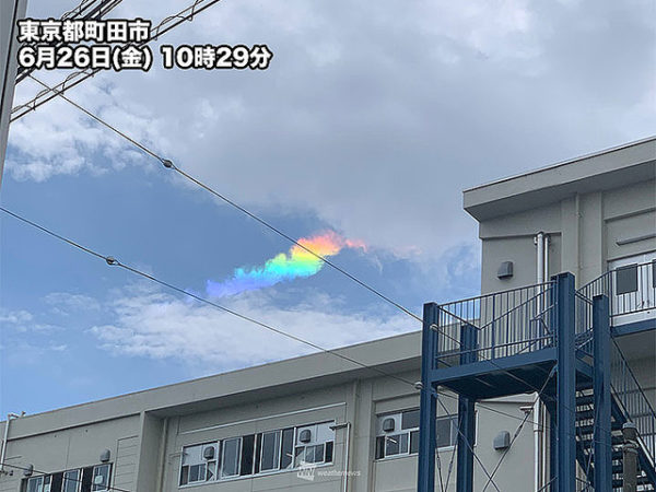絕美火燒雲！東京天空驚現「七彩虹雲」　市民都出來搶拍：沒看過的奇景