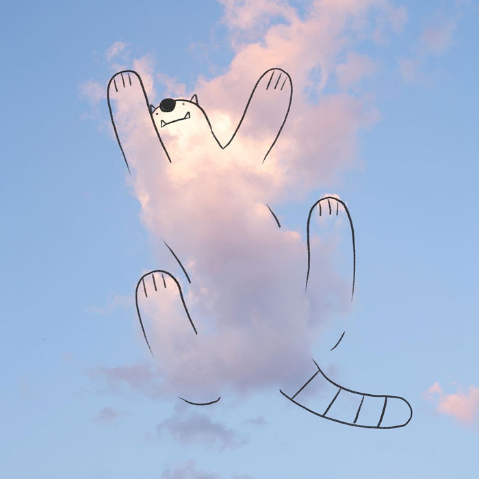 抬頭被藍天療癒到～　童書作家「雲朵塗鴉」用想像力開一座天空動物園