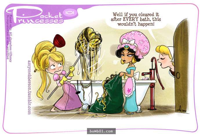 22張「終極惡搞迪士尼公主」的瘋狂爆笑漫畫，看完整個童年都瞬間崩壞了！