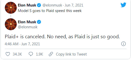 最豪華也最短命！特斯拉停產「Model S Plaid+」　馬斯克曝原因：我們不需要它了