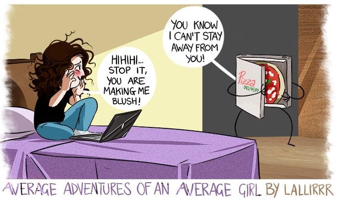 7張真實到讓人笑出眼淚的「平凡女孩日常爆笑插畫」，#4很可能就是妳現在的狀態！