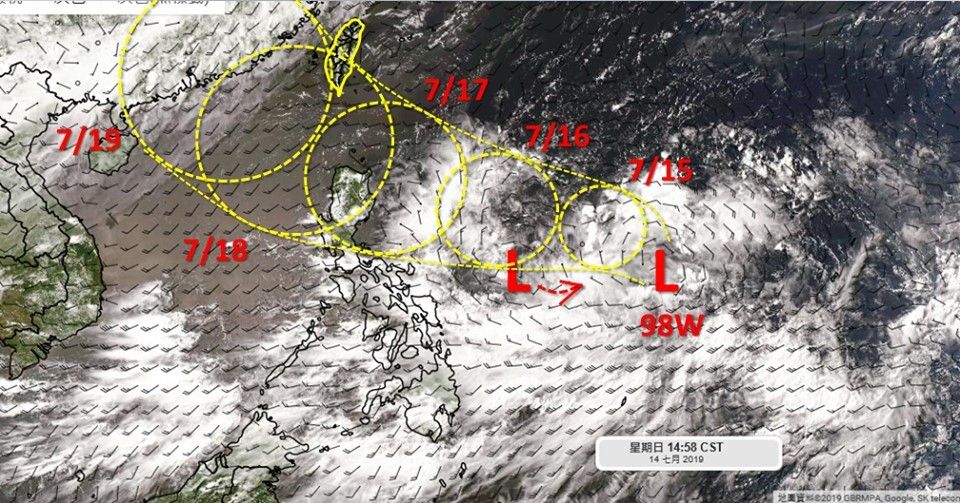 準颱風「丹娜絲」恐直撲台灣　全球模擬路徑圖曝光「最快今晚生成」