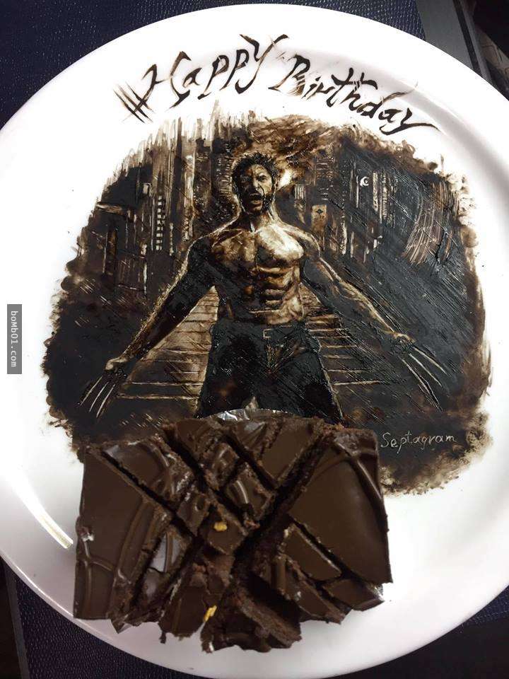 神人用巧克力醬抹出《羅根》電影海報，超狂細節連網友都說：「這是什麼巫術！」