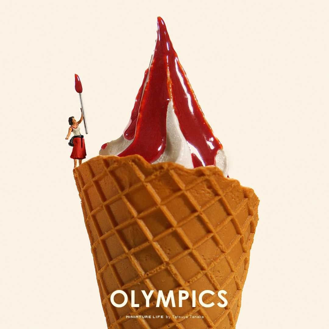 奧運會縮小了！日本微縮模型大師「精彩還原各運動」　口罩發揮妙用！