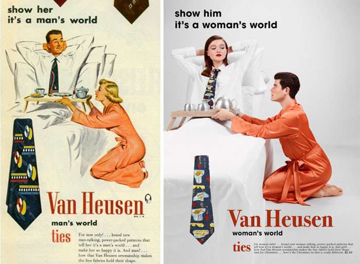 上世紀性別歧視太嚴重！　設計師把廣告的「男女角色顛倒」　讓大家看沙文主義有多毒