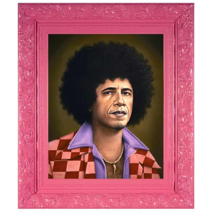 元首們變好嬌媚～　藝術家幫各國總統換上「妖豔系粉嫩潮服」　歐巴馬根本是嘻哈巨星！