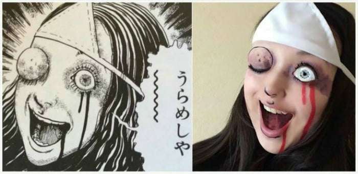 日本正妹超厲害Cosplay「恐怖漫畫」　各種詭異表情都100%神還原