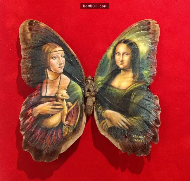 看到起雞皮疙瘩！　藝術家重現世紀名畫　畫布卻是「真正的蝴蝶」