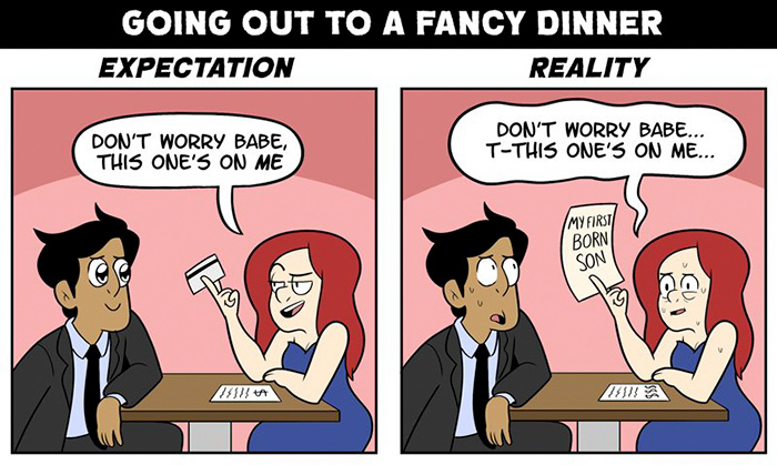 5個張情侶們的「幻想VS現實」對比圖，浪漫變成搞笑讓大家都嘴角失守了！
