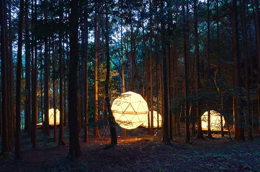 森林公園藏大量「球型帳篷」　超療癒「漂浮露營」實現童年幻想