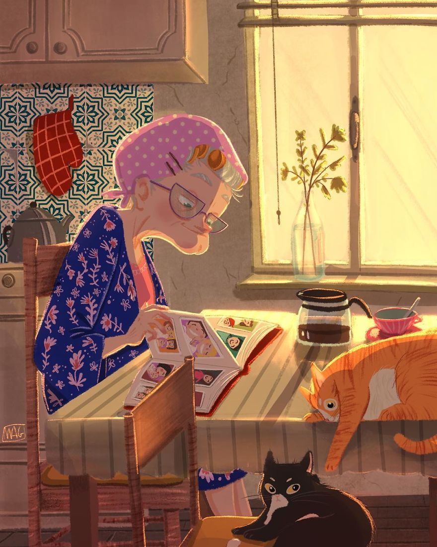 義大利插畫家畫出「30個貓咪的真實日常」　貓奴被萌哭：就是這種幸福感