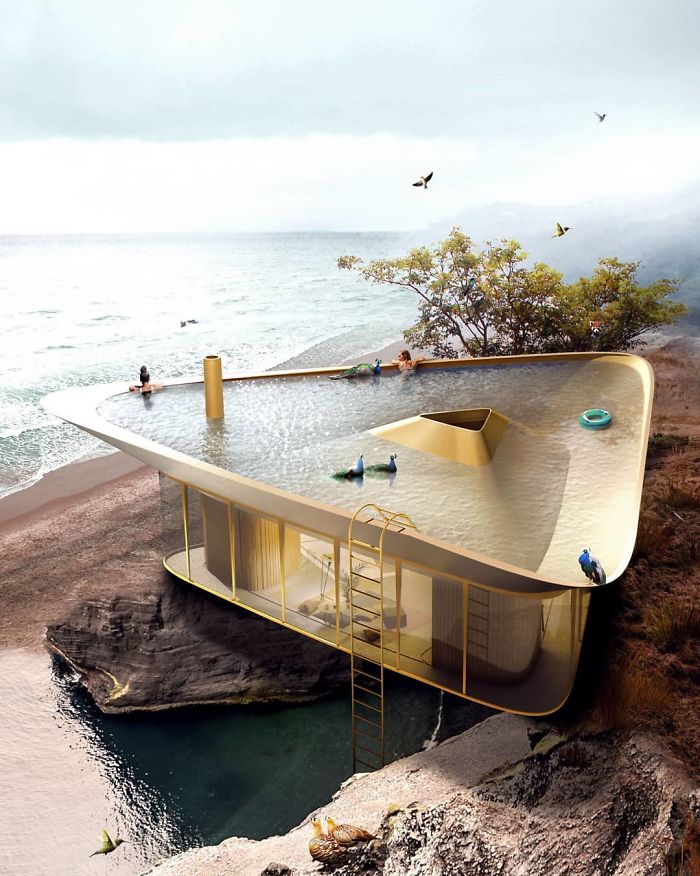 設計感滿分的度假屋「屋頂就是游泳池」　超越現實的享受讓夏天更爽