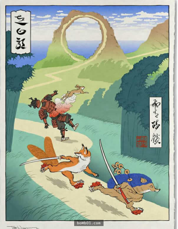 藝術家發揮神創意把「經典電動遊戲畫成日本浮世繪」，沒想到《七龍珠》超適合這種風格！