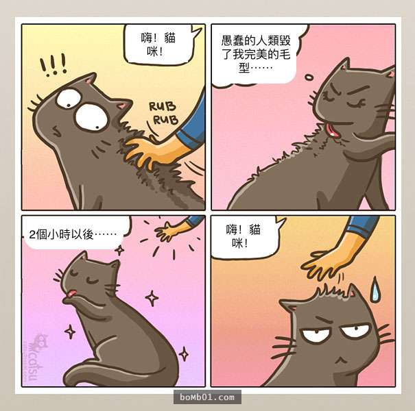 21張「一圖就能精準描述貓奴與貓咪日常生活」的爆笑漫畫。