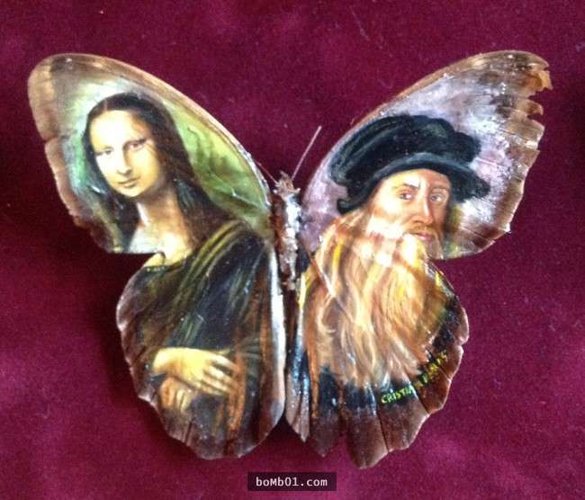 看到起雞皮疙瘩！　藝術家重現世紀名畫　畫布卻是「真正的蝴蝶」