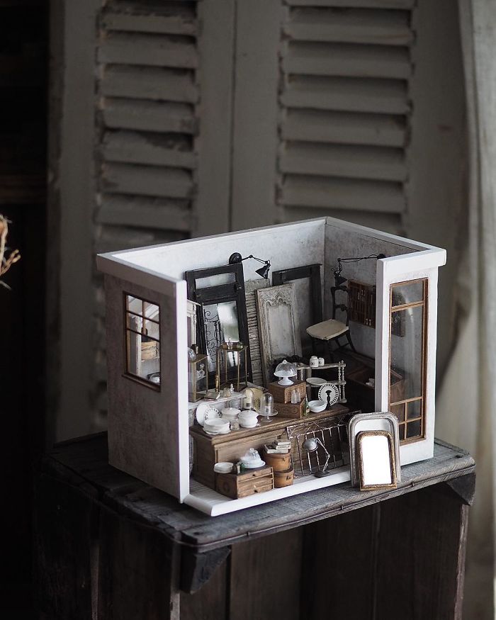 日本媽媽「天天4am起床」做袖珍屋　一整套「18世紀復古家具」帶大家穿越時空