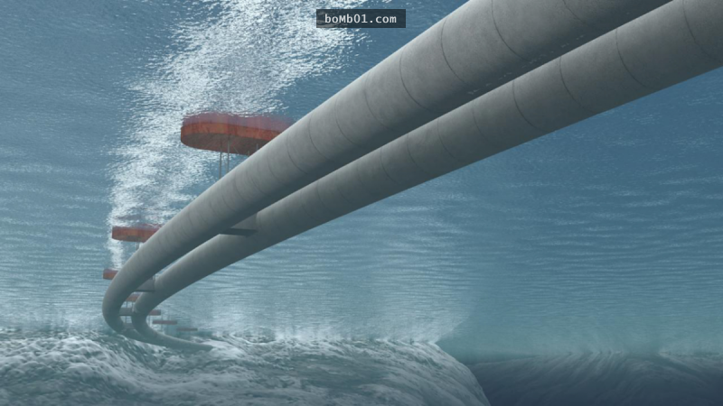 挪威為了連通峽灣打算建立全球第一座「水下懸浮隧道」，網友看了它的奇葩設計都驚呼是「災難片場景」！