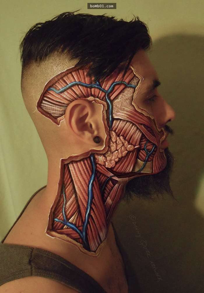 人體彩繪讓「無聊的解剖學變得生動吸引人」，原來我們的皮膚下是長這樣子啊！