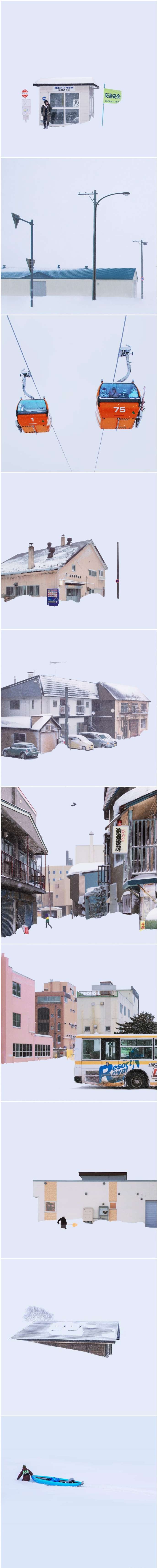 北海道暴雪後「一片白茫茫」　攝影師拍下「超現實影像」讓世界各地網友狂讚嘆
