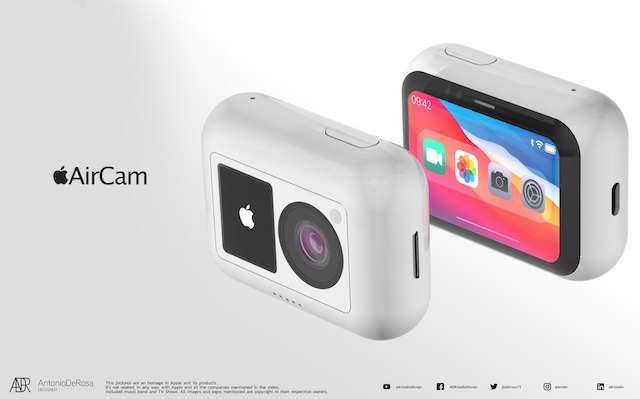 果粉來收了！Apple首款運動相機「AirCam」亮相　Siri、FaceID還有5款絕美顏色！