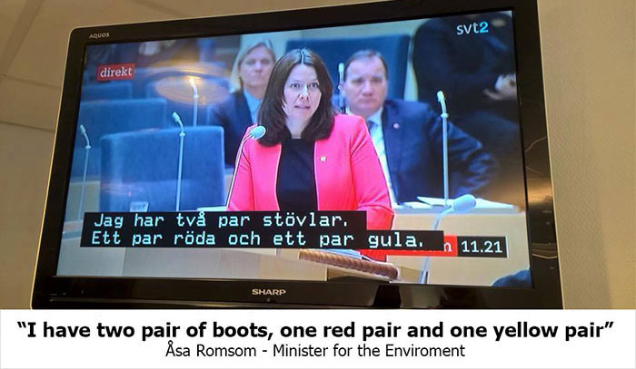 瑞典電視台不小心在政治節目上錯「卡通片的字幕」，毫無違和感的搭配讓大家都笑哭了！