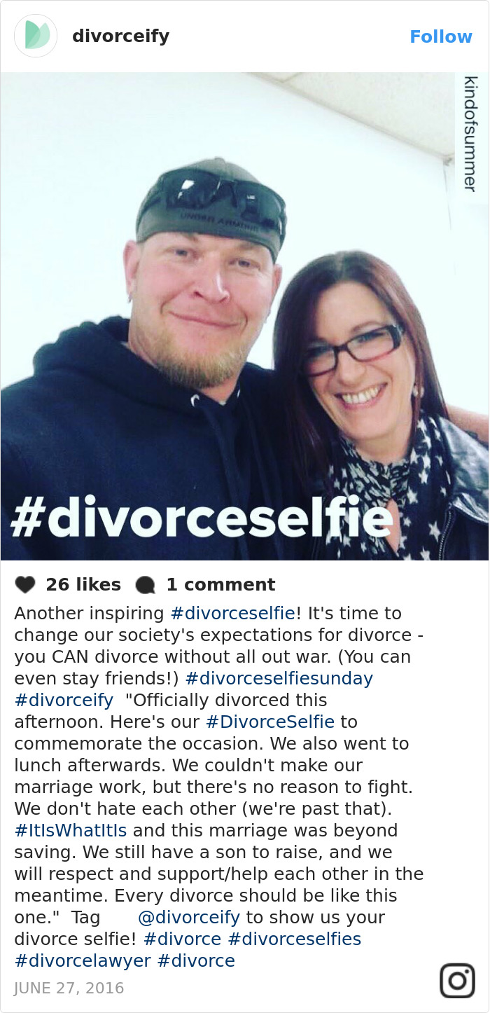26張證明「好聚好散不是不可能」的超歡樂離婚自拍照！