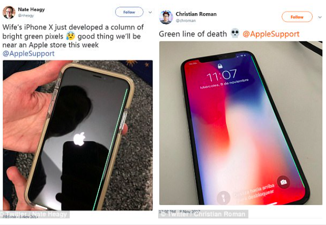 你有中招嗎？才剛買到iPhone X就傻眼看到螢幕出現「神秘綠線」，蘋果將回收大量有這個問題的手機！