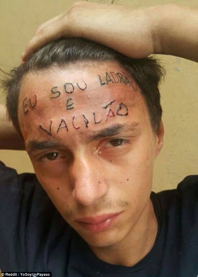 刺青師抓到少年小偷後並沒有報警，反而動私刑強迫他接受「超侮辱的額頭刺青」！