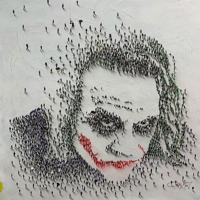 Joker畫作藏滿彩蛋　8幅「放大一看會有驚喜」的人群聚集肖像畫